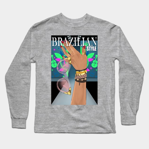 Brazilian, Fashion, Nail Polish, Woman, Gift Long Sleeve T-Shirt by Strohalm